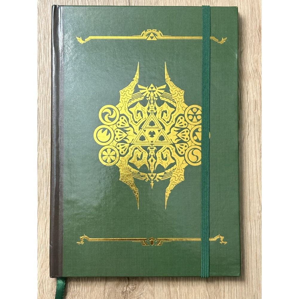 Official Nintendo Legend of Zelda Green Hardcover Notebook Triforce Crest